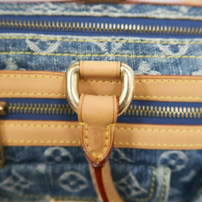 Louis Vuitton Monogram Denim Neo Speedy Blue Handbag with Gold Hardware