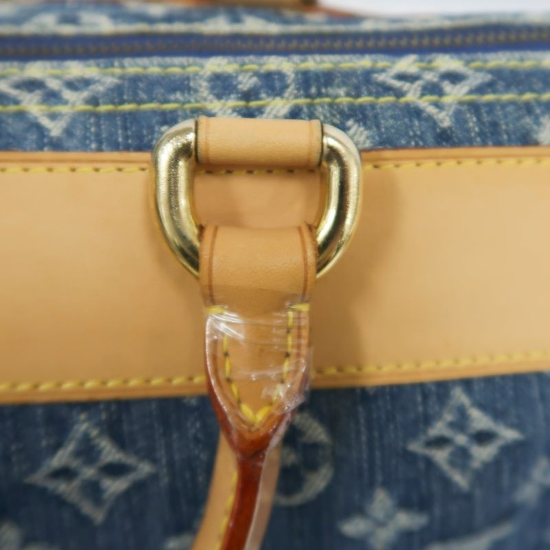 Louis Vuitton Monogram Denim Neo Speedy Blue Handbag with Gold Hardware
