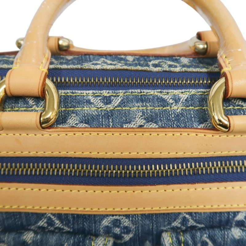 Louis Vuitton Monogram Denim Neo Speedy Blue Handbag with Gold Hardware