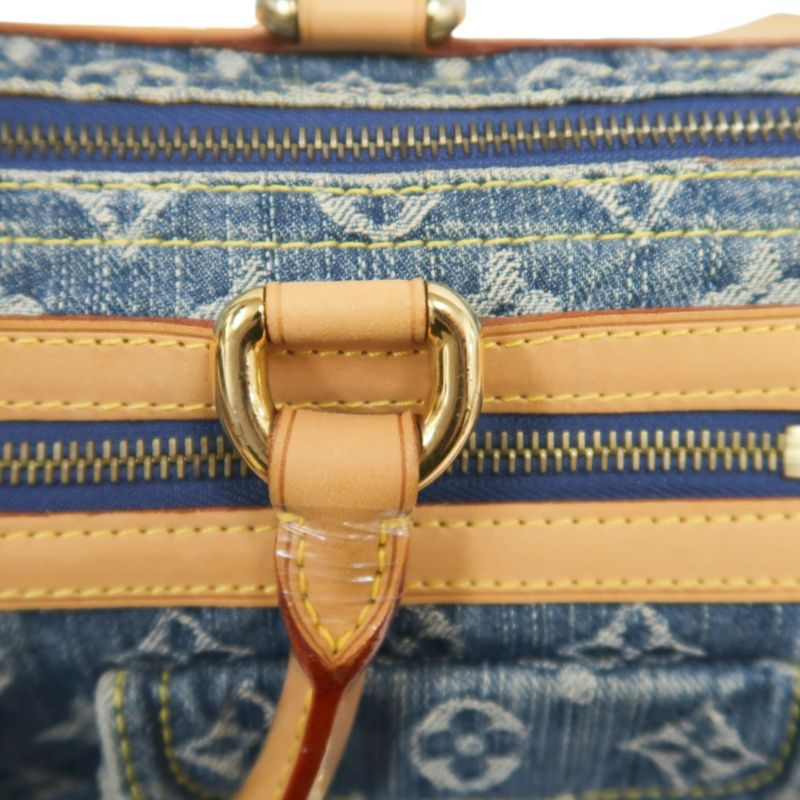 Louis Vuitton Monogram Denim Neo Speedy Blue Handbag with Gold Hardware