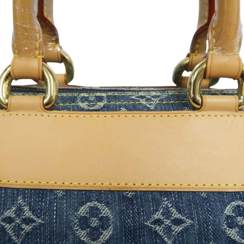 Louis Vuitton Monogram Denim Neo Speedy Blue Handbag with Gold Hardware