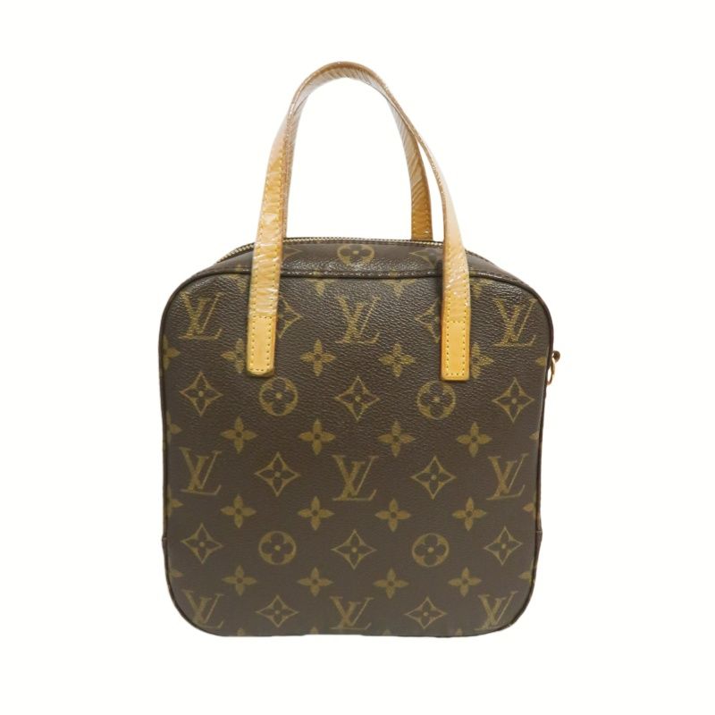 LOUIS VUITTON Spontini Monogram Brown Top Handle Bag with Shoulder Strap
