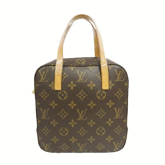 LOUIS VUITTON Spontini Monogram Brown Top Handle Bag with Shoulder Strap