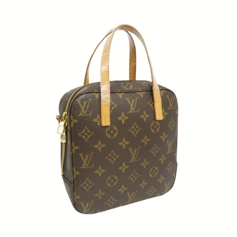 LOUIS VUITTON Spontini Monogram Brown Top Handle Bag with Shoulder Strap