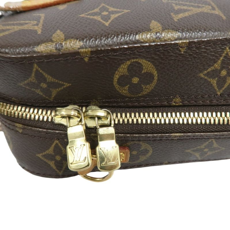 LOUIS VUITTON Spontini Monogram Brown Top Handle Bag with Shoulder Strap