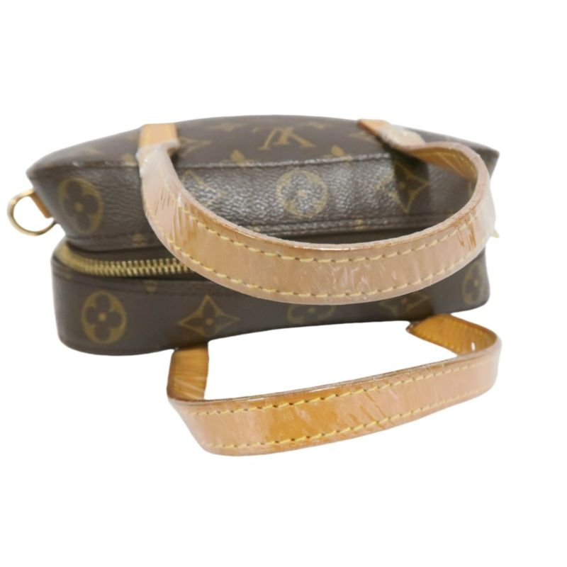 LOUIS VUITTON Spontini Monogram Brown Top Handle Bag with Shoulder Strap