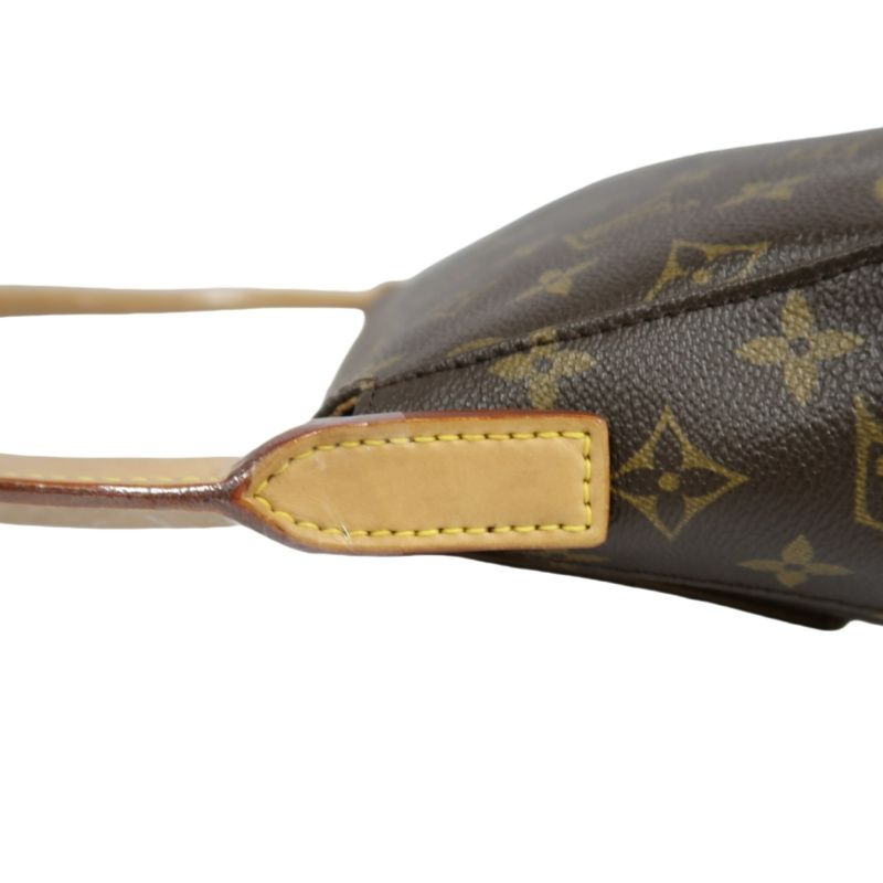 LOUIS VUITTON Monogram Mini Looping Handbag, Brown - LV Signature Canvas Satchel for Elegant Occasions