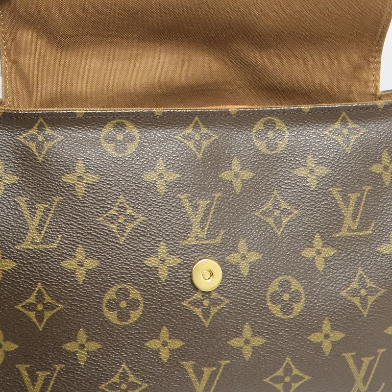 LOUIS VUITTON Monogram Mini Looping Handbag, Brown - LV Signature Canvas Satchel for Elegant Occasions
