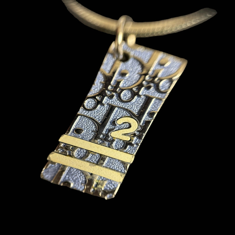 Dior Silver Alloy Blue Necklace With Silver Plating & Silver Hardware