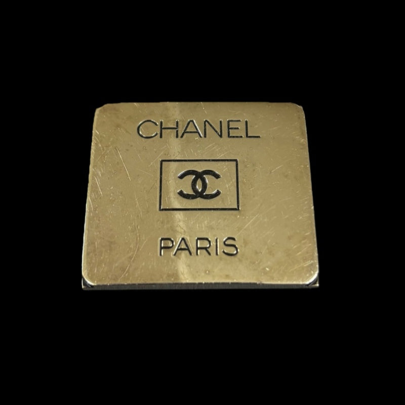 CHANEL Silver Alloy Logo Brooch With Silver Plating & Silver Hardware