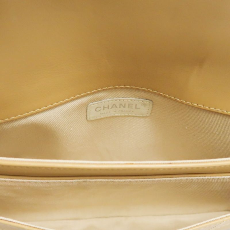 CHANEL Beige Lambskin 2.55 Chocolate Bar Shoulder Bag | Silver Hardware