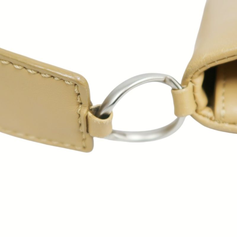 CHANEL Beige Lambskin 2.55 Chocolate Bar Shoulder Bag | Silver Hardware