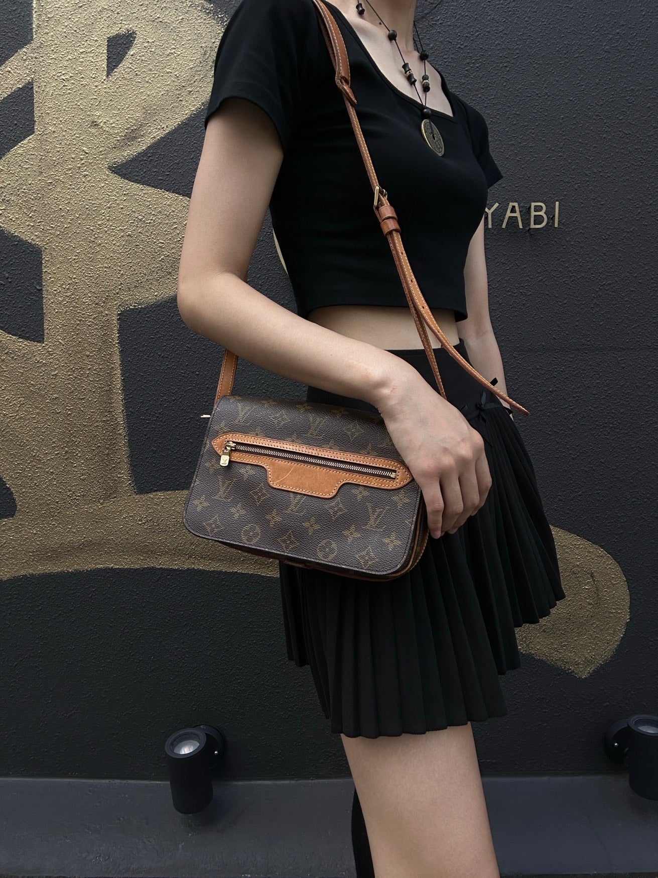 LOUIS VUITTON Monogram Saint-Germain 24 Brown Crossbody Bag
