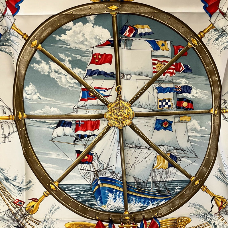 Hermes Red Silk Carre 90 Scarf With Box - Kaze yo Fuke