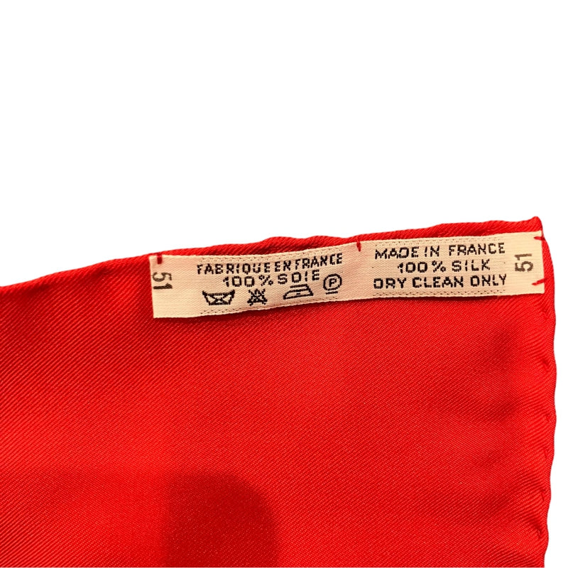 Hermes Red Silk Carre 90 Scarf With Box - Kaze yo Fuke