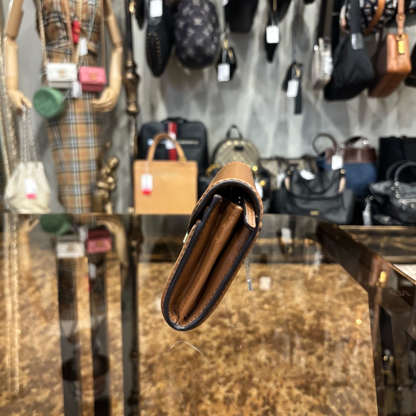 MICHAEL KORS Brown Signature PVC Wallet