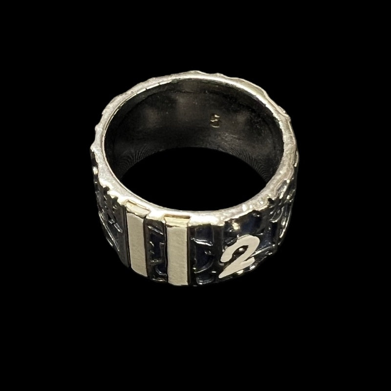 Dior Blue Trotter Silver Alloy Ring With Silver Hardware
