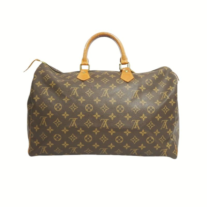 LOUIS VUITTON Monogram Speedy 40 Brown Handbag | W/Cadenas Lock & 2 Keys