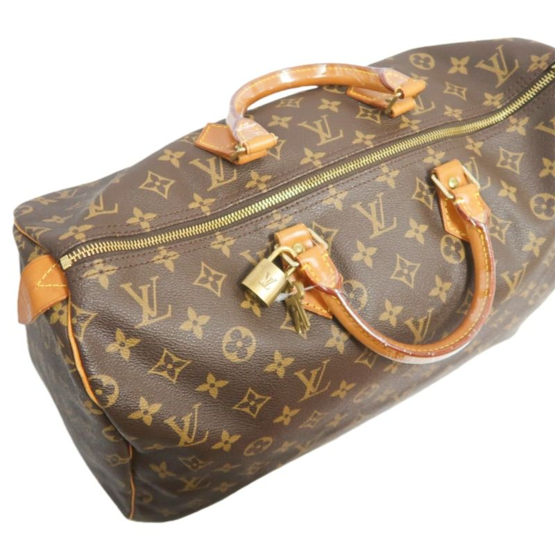 LOUIS VUITTON Monogram Speedy 40 Brown Handbag | W/Cadenas Lock & 2 Keys