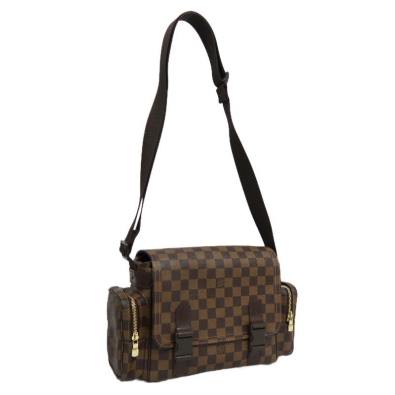 LOUIS VUITTON (LV) Damier Ebene Shoulder/Crossbody Bag, Brown Coated Canvas