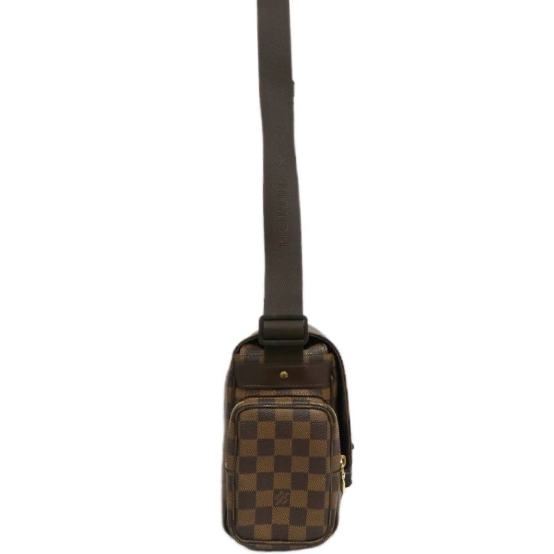 LOUIS VUITTON (LV) Damier Ebene Shoulder/Crossbody Bag, Brown Coated Canvas