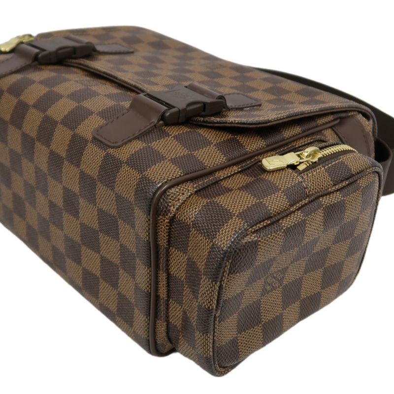LOUIS VUITTON (LV) Damier Ebene Shoulder/Crossbody Bag, Brown Coated Canvas