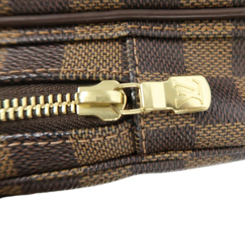 LOUIS VUITTON (LV) Damier Ebene Shoulder/Crossbody Bag, Brown Coated Canvas