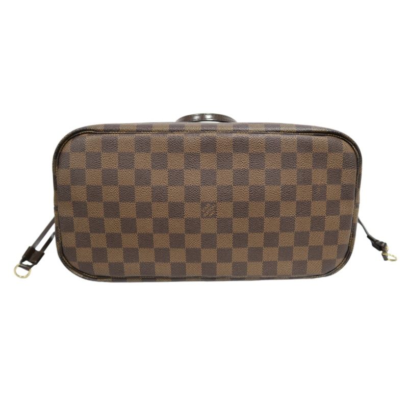 LOUIS VUITTON (LV) Neverfull Damier Ebene Tote Shoulder Bag, Brown Coated Canvas