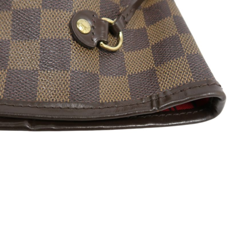 LOUIS VUITTON (LV) Neverfull Damier Ebene Tote Shoulder Bag, Brown Coated Canvas