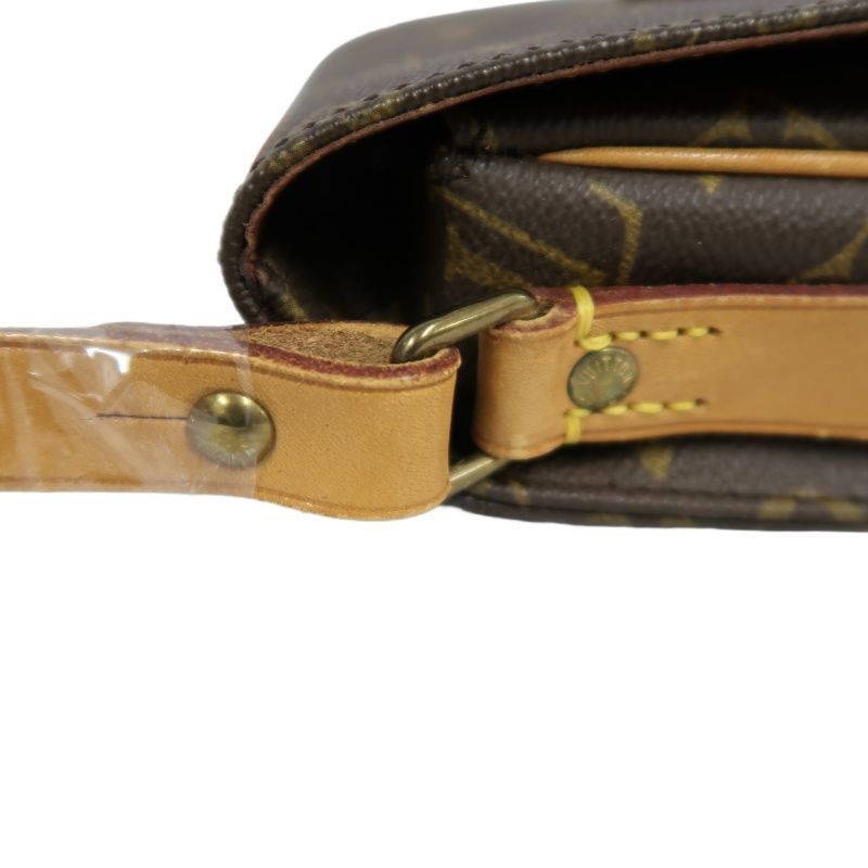 LOUIS VUITTON Cartouchière Shoulder Bag, Monogram Coated Canvas, Brown