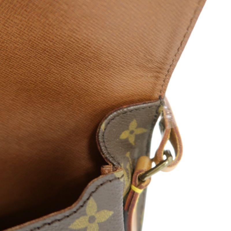 LOUIS VUITTON Cartouchière Shoulder Bag, Monogram Coated Canvas, Brown