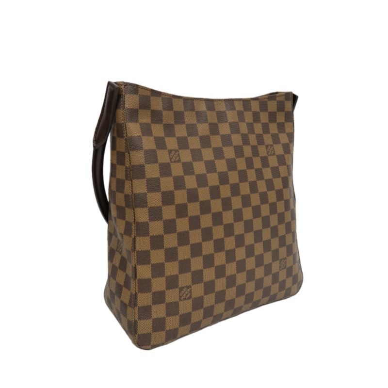 LOUIS VUITTON (LV) Looping Handbag/Shoulder Bag, Brown Damier Ebene Coated Canvas