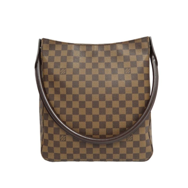 LOUIS VUITTON (LV) Looping Handbag/Shoulder Bag, Brown Damier Ebene Coated Canvas