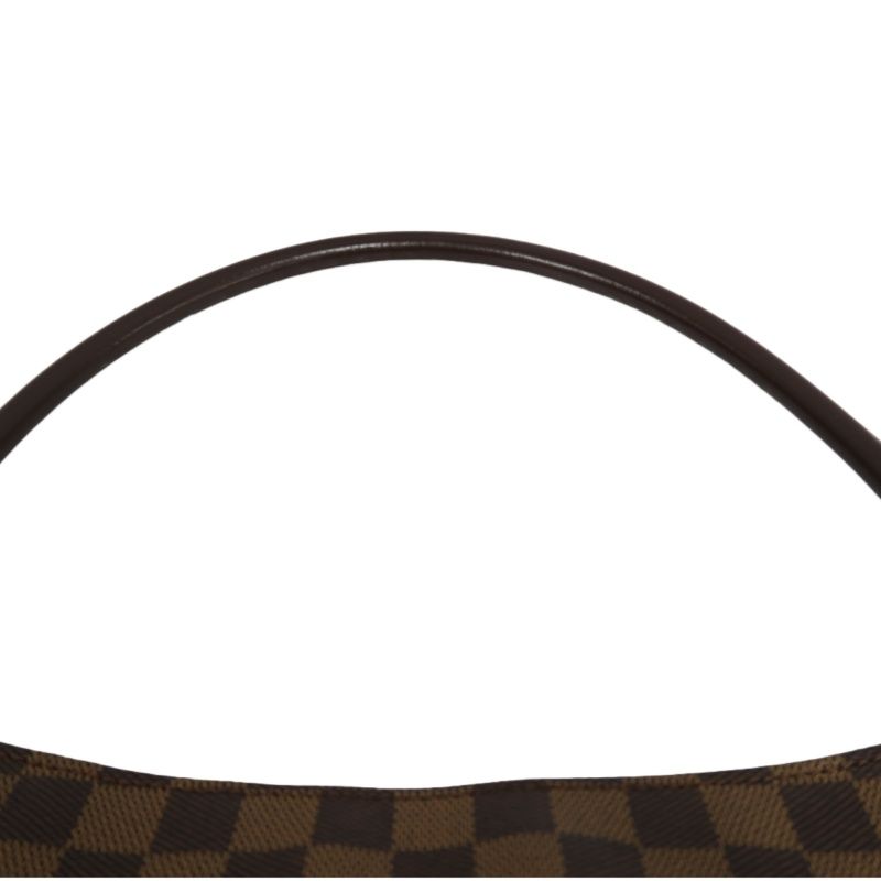 LOUIS VUITTON (LV) Looping Handbag/Shoulder Bag, Brown Damier Ebene Coated Canvas