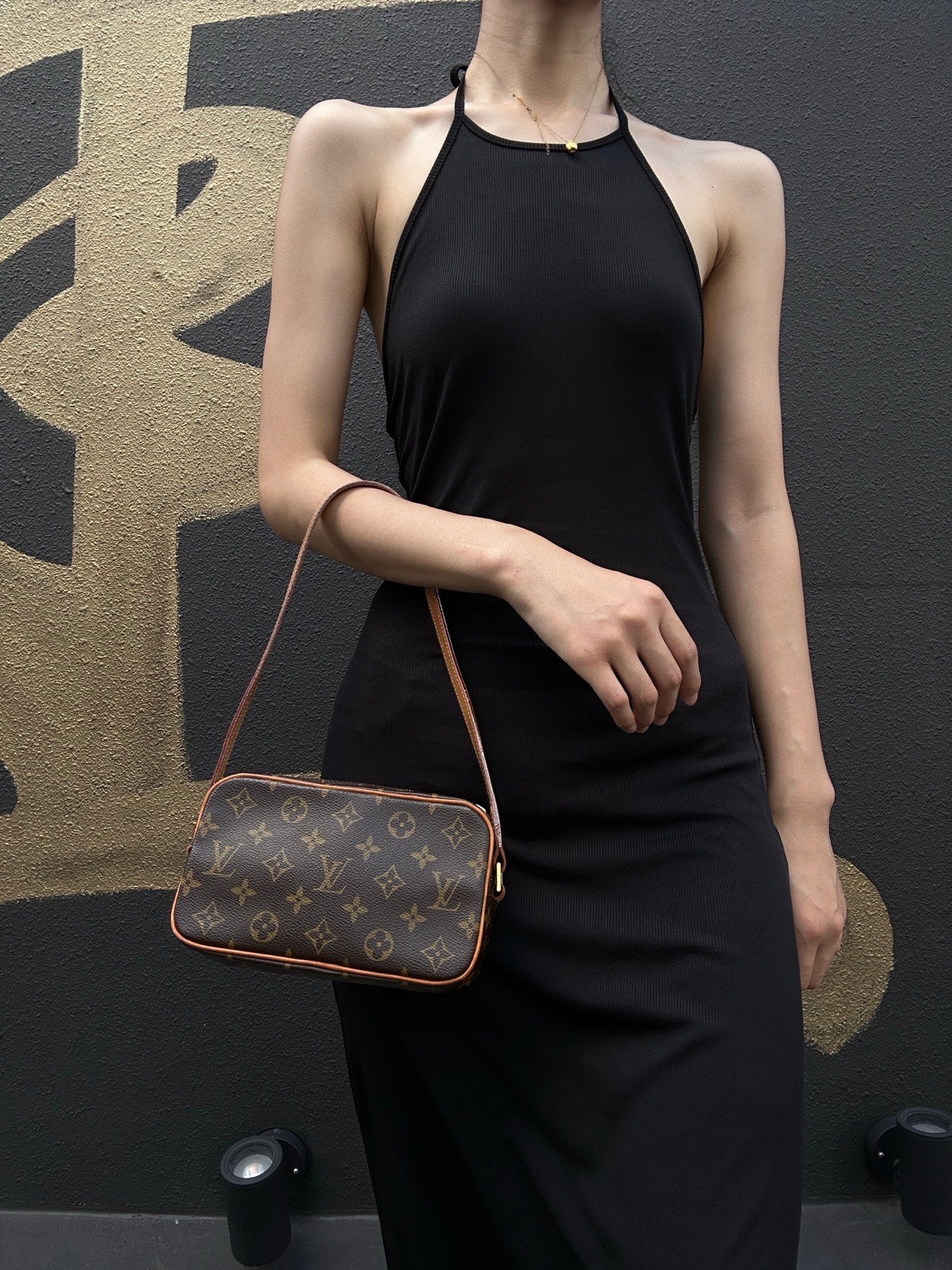 LOUIS VUITTON Pochette City Monogram Brown Shoulder Bag - Coated Canvas