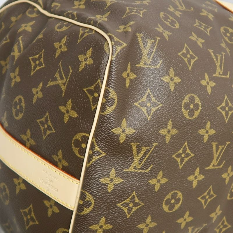 LOUIS VUITTON LV Keepall Bandoulière 55 Monogram Brown Boston Bag W/Full Accessories