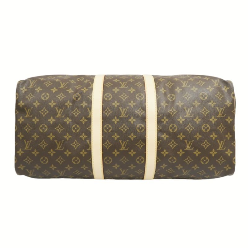 LOUIS VUITTON LV Keepall Bandoulière 55 Monogram Brown Boston Bag W/Full Accessories