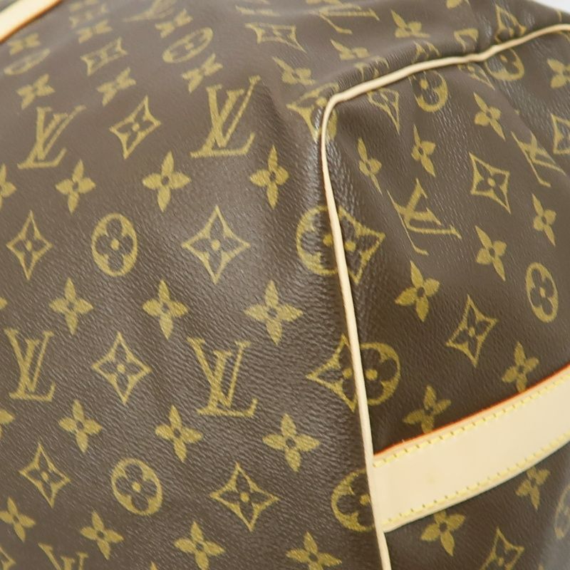 LOUIS VUITTON LV Keepall Bandoulière 55 Monogram Brown Boston Bag W/Full Accessories