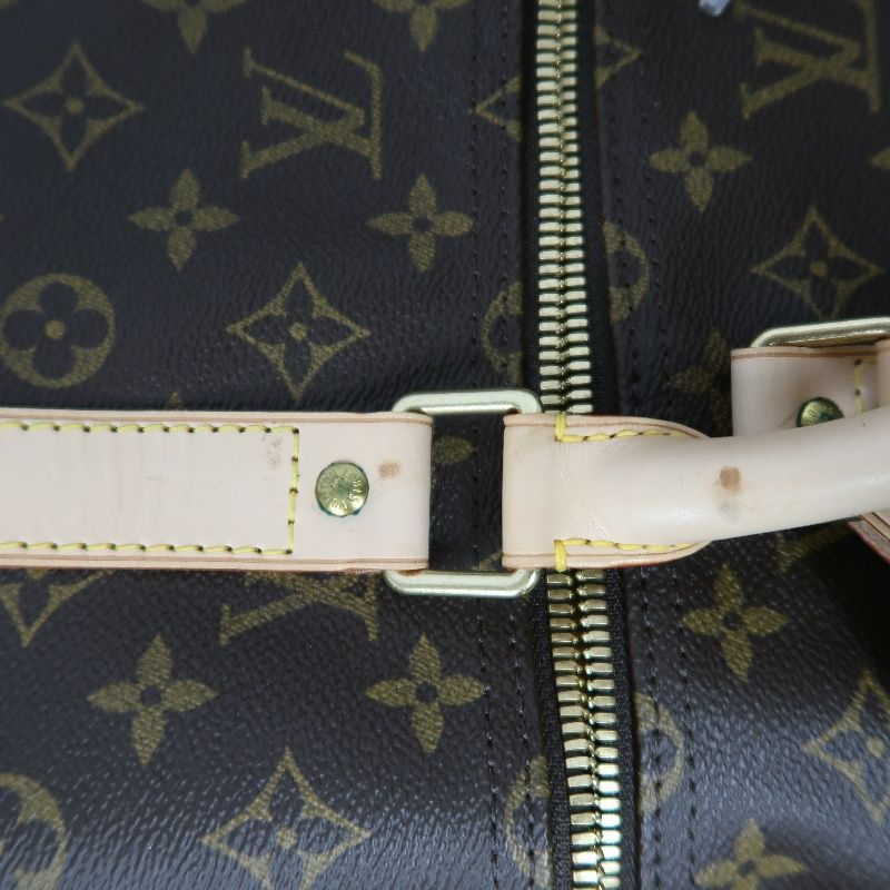 LOUIS VUITTON LV Keepall Bandoulière 55 Monogram Brown Boston Bag W/Full Accessories