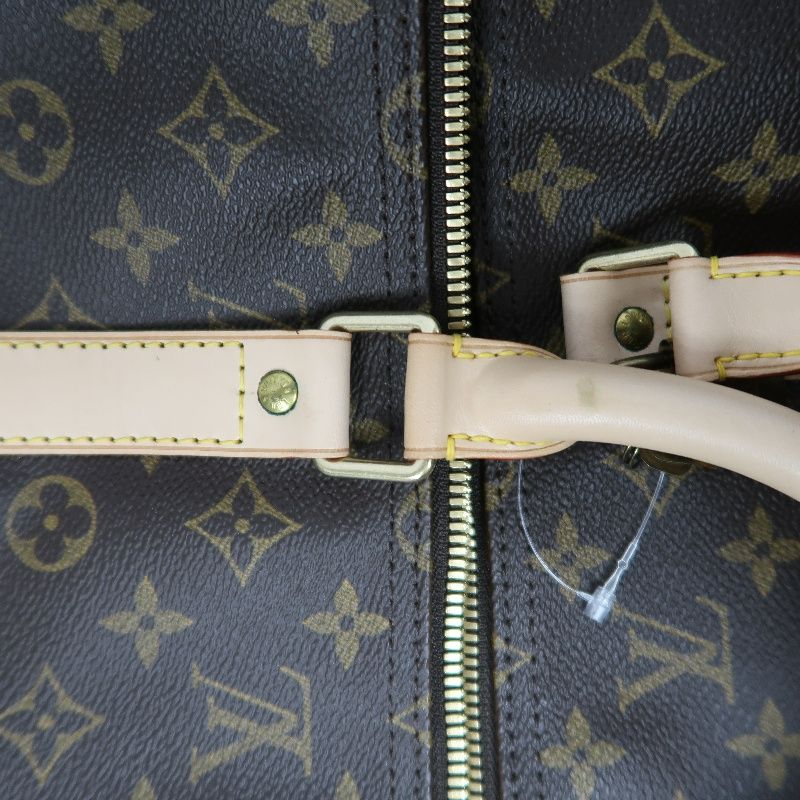 LOUIS VUITTON LV Keepall Bandoulière 55 Monogram Brown Boston Bag W/Full Accessories