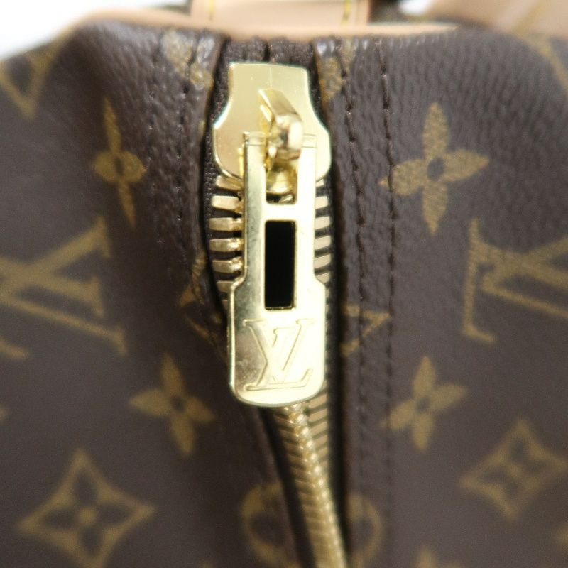 LOUIS VUITTON LV Keepall Bandoulière 55 Monogram Brown Boston Bag W/Full Accessories