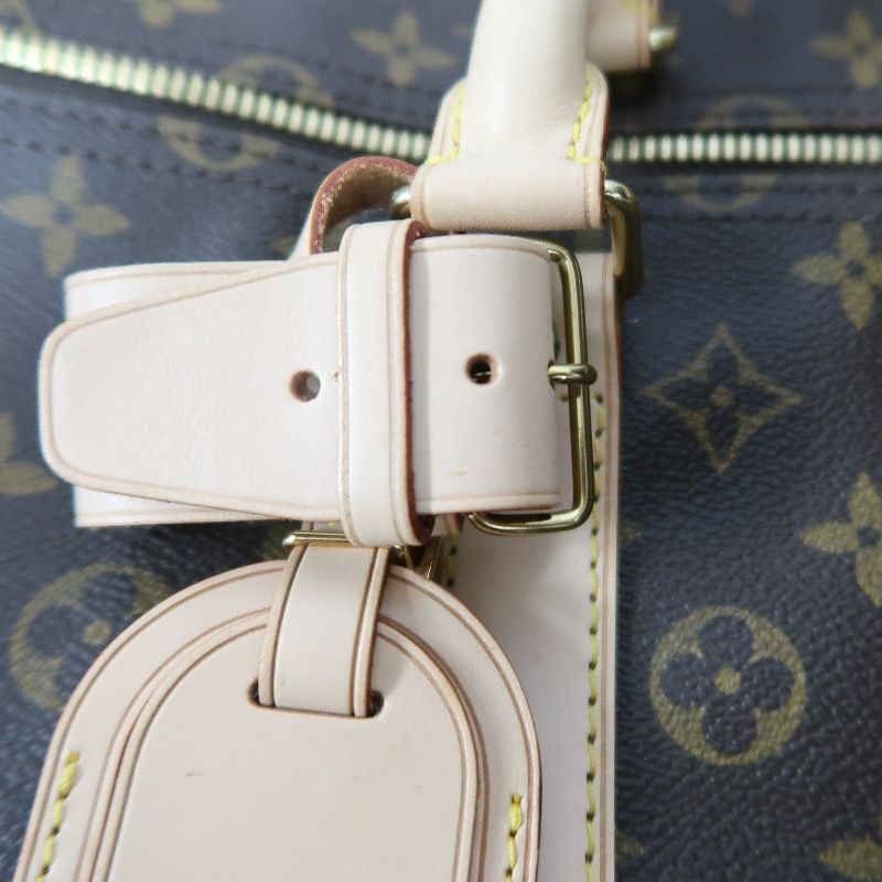 LOUIS VUITTON LV Keepall Bandoulière 55 Monogram Brown Boston Bag W/Full Accessories
