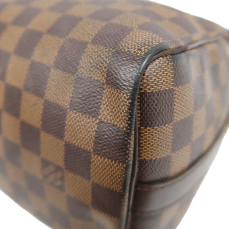 LOUIS VUITTON Speedy Bandoulière 25 Handbag, Damier Coated Canvas, Brown, With Cadena·2 Keys·Shoulder Strap