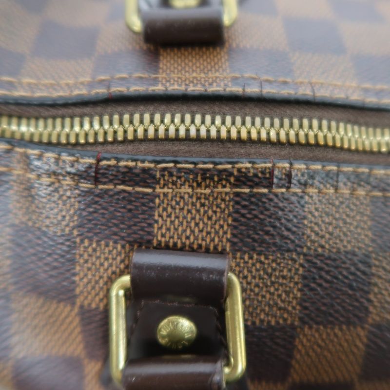 LOUIS VUITTON Speedy Bandoulière 25 Handbag, Damier Coated Canvas, Brown, With Cadena·2 Keys·Shoulder Strap