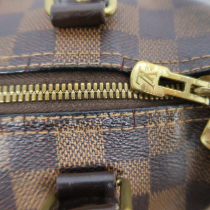 LOUIS VUITTON Speedy Bandoulière 25 Handbag, Damier Coated Canvas, Brown, With Cadena·2 Keys·Shoulder Strap