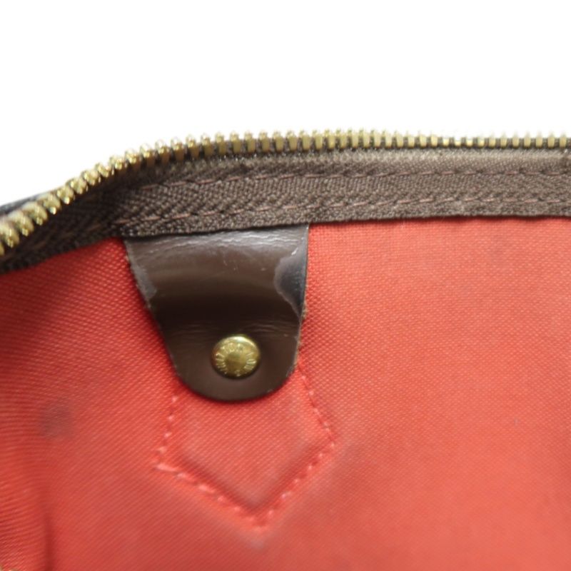LOUIS VUITTON Speedy Bandoulière 25 Handbag, Damier Coated Canvas, Brown, With Cadena·2 Keys·Shoulder Strap
