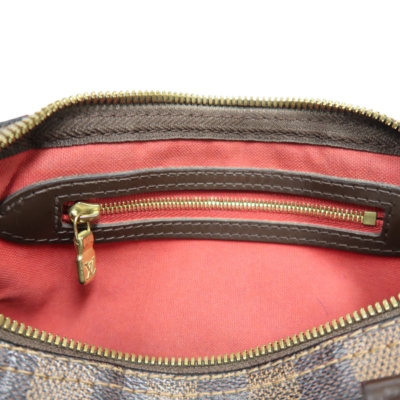 LOUIS VUITTON Speedy Bandoulière 25 Handbag, Damier Coated Canvas, Brown, With Cadena·2 Keys·Shoulder Strap