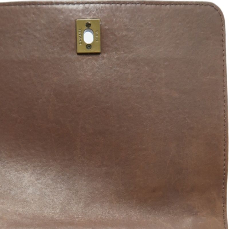 CHANEL Matelassé Flap Handbag, Lambskin, Brow