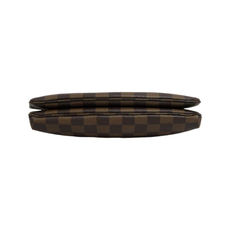 LOUIS VUITTON Damier Ebene Twice Brown Crossbody Bag