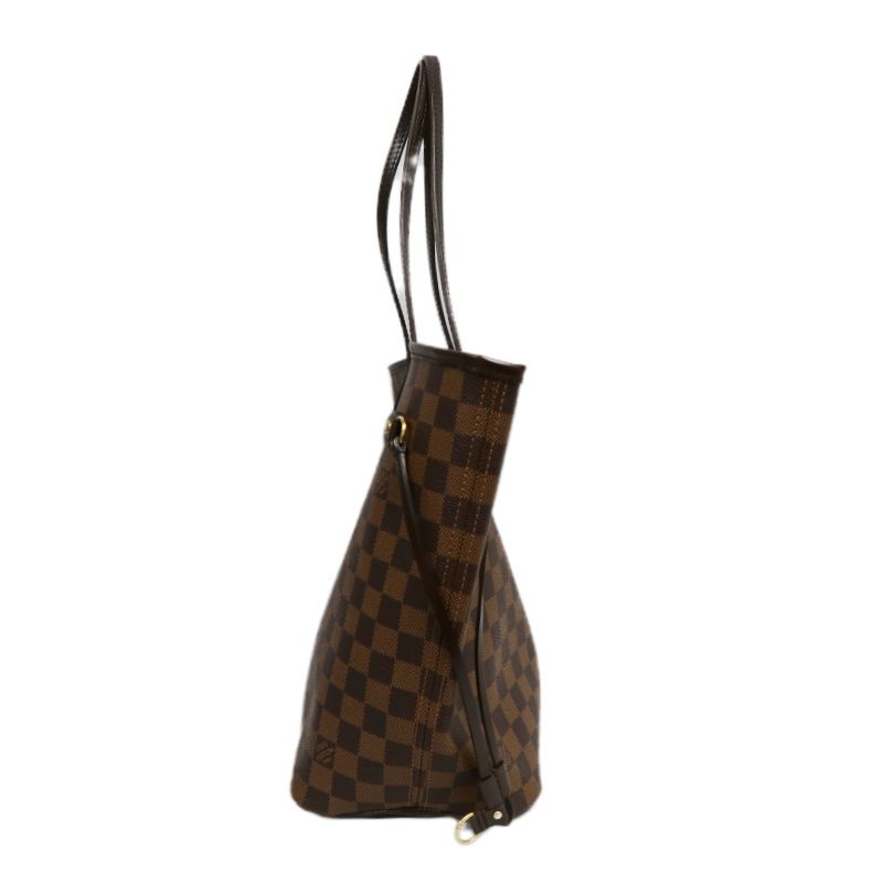 LOUIS VUITTON Neverfull MM Damier Tote Bag, Brown - LV Coated Canvas (PVC-based) Shoulder Shopping Tote